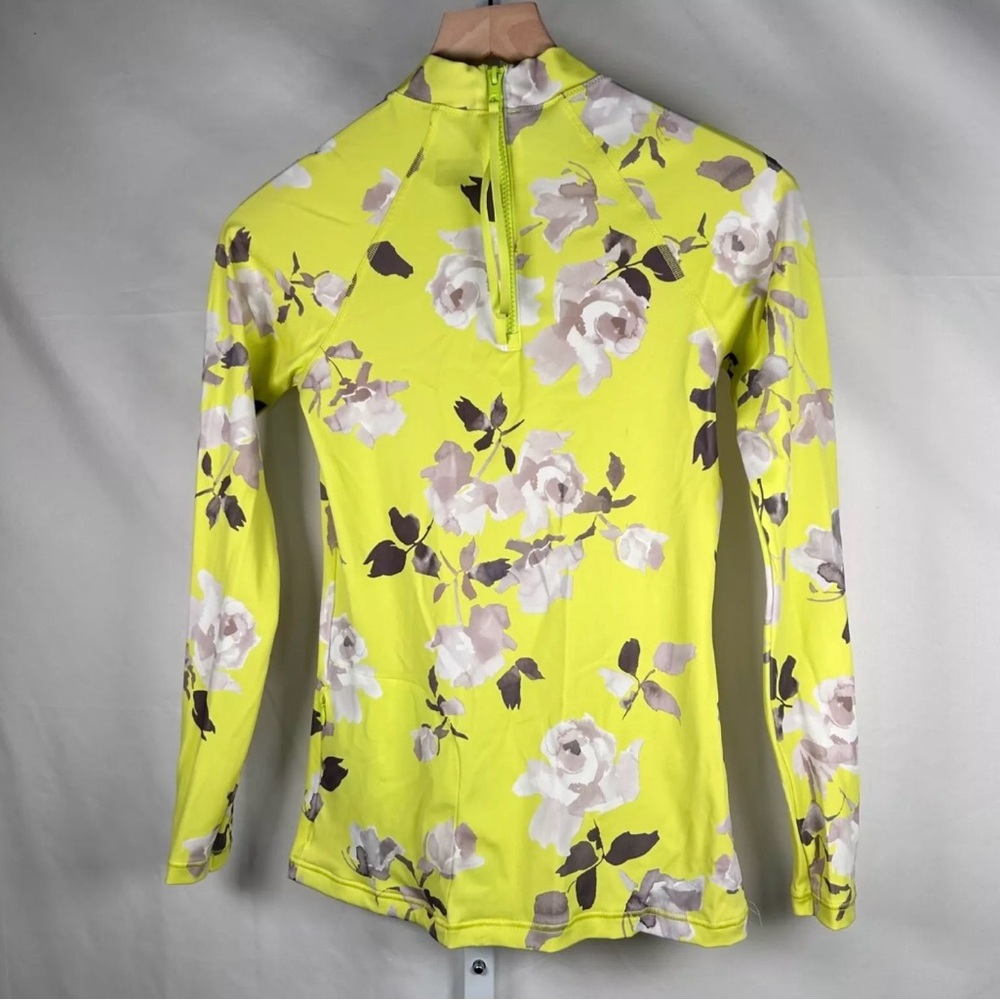 Athleta Gardenia Rashguard Yellow Long Sleeve Top.